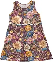 [Caihoyu] Toddler Girl Princess Dress Toddler Baby Swing Casual Short Sleeve Dress Summer Active Playwear, Multicolor13, 8 Years