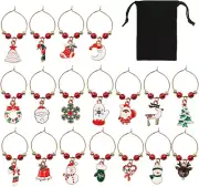 Christmas Wine Glass Charms Wine Charms for Stem Glasses Wine Glass Markers Wine