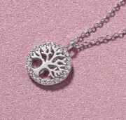 Silver And Diamond Tree of Life Necklace | 925 Silver | Cut: Good : Clarity: SI2