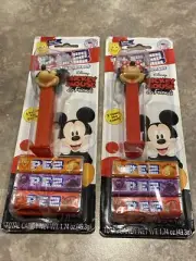 2x Mickey Mouse And Friends Minnie With Bow and Pluto Pez Candy Dispenser