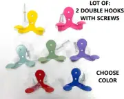 (2) New SmartHook ColorZ Garment Clothes Coat Hooks Rounded Surface CHOOSE COLOR