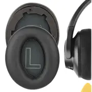 Geekria Protein Leather Ear Pads for Anker Soundcore Life Q20 Headphones (Black)
