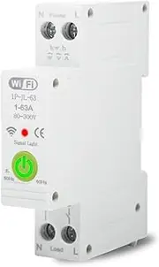 DEWIN Circuit Breaker DIN Rails WiFi Smart Switch Circuit Breaker Energy Meter Voice Remote Control Switch 1P 63A AC 230V