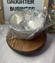 NEW Ihi hammered 4.5” metal brass silver bowl made in India