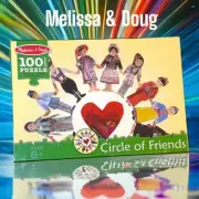 Puzzle Kids NEW Melissa & Doug Circle of Friends 100 Piece 16” COLORFUL