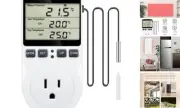 1800W Digital Thermostat Controller Plug in Heater Cooling Temperature