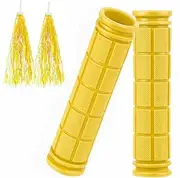 Bike Handle Grips with Tassel Streamers, Non-Slip-Rubber Bicycle Handlebar Grips for Kids Girls Boys，Specialized Replacement Bike Grips, for Scooter Foldable Mountain Bicycle Tricycle BMX MTB