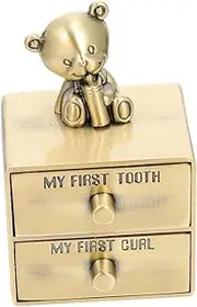 Abaodam 1Pc Teeth Organizer Deciduous Tooth Holder with Cute Bear Design Compact Storage Box for First Teeth for Keepsakes