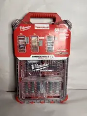 Milwaukee 60 PC SHOCKWAVE Drill Bit Screw Driver Socket PackOut Set 48-32-5162