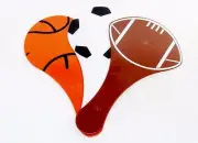 12 Team Spirit Plastic Sport Ball Paddles ~ Soccer,Basketball or Football Design