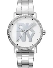 [DKNY] Soho Logo Watch 36mm in Silver