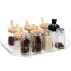 Rotating Fridge Tray Rotating Spice Rack Organizer Condiment Organizer Spices