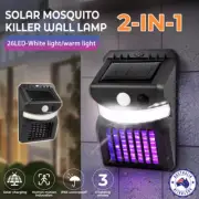 UPTO8x Solar Mosquito Killer Zapper Bug Insect Lamp LED Light Fly Trap Catcher