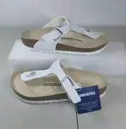 Birkenstock Gizeh 0043731 New Regular Fit Birko-Flor Thong Flip Flop - White