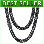 Stainless Steel Men's Cuban Link Chain - Stylish Gold-Plated Hip Hop Jewelry