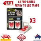 The Big Cheese Ultra Power Mouse Mice Trap Pre-Baited Ready to Use - 6 Traps