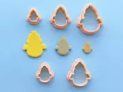 Easter Chick Clay Cutter Set of 5 | Clay Tools | Egg Bunny Cross Chicken Sheep