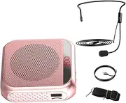 OFFSCH Loudspeaker for Teachers Travelers Compact Microphone Led Display Portable Amplifier Rose Gold