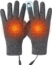 [Ketunedi] Electric Heated Gloves, Electric Heated Gloves, Usb Gloves, Motorbike Gloves, Screen Touch Design, Thermal Gloves, Anti-Slip Gloves, Windproof, Warm Gloves, Unisex, USB, Electric Heated Warm Gloves,