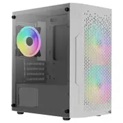 Aerocool Trinity Mini V3 RGB Tempered Glass Case White