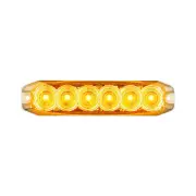 LED Autolamps Amber Emergency Warning Light 6 LED 14 Flash Patterns Lamp Bulk