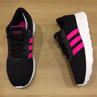 在飛比找蝦皮購物優惠-adidas LITE RACER W 黑 粉 休閒 運動 