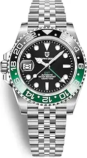 [PLALZDS] Men Watch PaganiDesign GMT Watches for Men Automatic 40MM Date 100M Waterproof Stainless Steel Sapphire Glass Mechanical Wristwatches PD-1662
