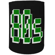 Alcohol Stubby Holder - Retro Old Skool 80S Green - Funny Novelty Birthday Gift Joke Beer Can Bottle