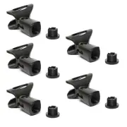 5PCS Universal Microphone Clips Clamp Holder Kit For Wired / Wireless Mic Stand