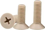 5pcs M3×10mm PEEK Material Cross Flat countersunk Head Screws, high Temperature and Corrosion Resistant Plastic Insulated Screws