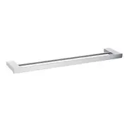 800mm BK SS ECKIG Chrome/Matt Black Stainless Steel Double Square Bars Towel Rails