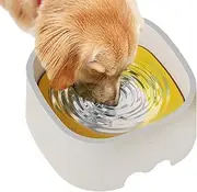 Slow Drinking Dog Bowl - 1L Pet Water Bowl Slow Feeder Dispenser | Portable Non-Slip Base Pet Feeder Dish for Medium Puppies