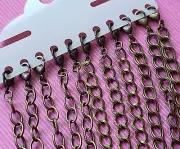 Bronze Tone Mixed Chain 8 inch Charm Bracelet Findings Blanks Base DIY 12pc Bulk