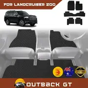 6D Diamond Car Floor Mats for Toyota LandCruiser 200 2012-2021 Sahara Ultimate Set - Heavy Duty Carpet Liner