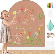 eHUPOO Magnetic Wall Decal for Kids,Magnetic Chalkboard for Wall,39.4x31.5 INCH Peel&Stick Magnet Wallpaper, Self-Adhesive Wall Chalk Board with Magnet Letters for Kids Playroom, Home,Scholol.(Pink)
