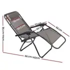 Gardeon Zero Gravity Chair Folding Outdoor Recliner Sun Lounge Camping Grey