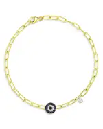 Meira T 14K Yellow Gold & Blue Sapphire Evil Eye Bracelet