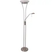 Reed LED Mother & Child Floor Lamp - Satin Chrome