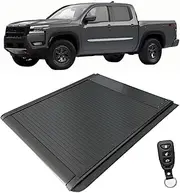 MHXJQY Retractable Hard Truck Bed Tonneau Cover Compatible for Nissan Frontier 2022 2023 2024 2025 5ft (59.5") Crew Cab Standard Box Bed Cover with Lock Pickup Accessories(Electric)