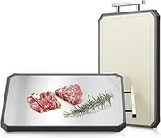 Yukaione Double-Sided Cutting Board – Titanium Steel & Wheat Straw PP – Non-Slip, Hygienic, Juice Groove – Dishwasher Safe – BPA Free Kitchen Chopping Board for Meat, Veggies & Fruit (Out)