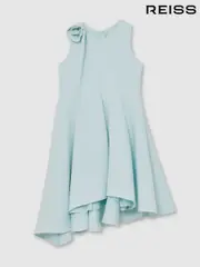 Reiss Blue Florie 13-14 yrs Flower-Detail Fit-And-Flare Dress (H19155) | $195