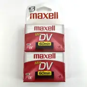 Maxell DV-60 Mini DV Cassette 2 Pack - SEALED
