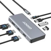 USB C to Dual HDMI Adapter Multi Display Docking Station Dual Monitor with 2 ...