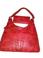 Brahmin Tabitha Red Flare Shoulder Bag / Matching Veronica Wallet-NWT