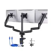 ErGear Triple Monitor Desk Mount for 27 inch Computer Screens - Articulating ...