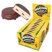 16x Arnott Wagon Wheels 48g Delicious Original Marshmallow Jam Chocolate Biscuit