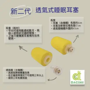 DaCore《新二代》透氣式睡眠耳塞 - 二付組