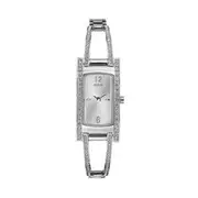 Guess Audrey Polished Silver Tone Case With Crystals Sunray Silver Glitz Dial And Polished Silver Tone Bracelet With Adjustable G Links GW0680L1