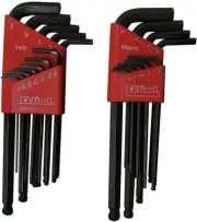 Tool 13221 Ball-Hex L-Key Allen Wrench Combo- Inch/Mm (2 Sets 21Pc)
