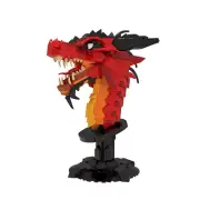 YOUFOY Red Dragon Bust Model 762 Pieces Building Kit Building Kit Set